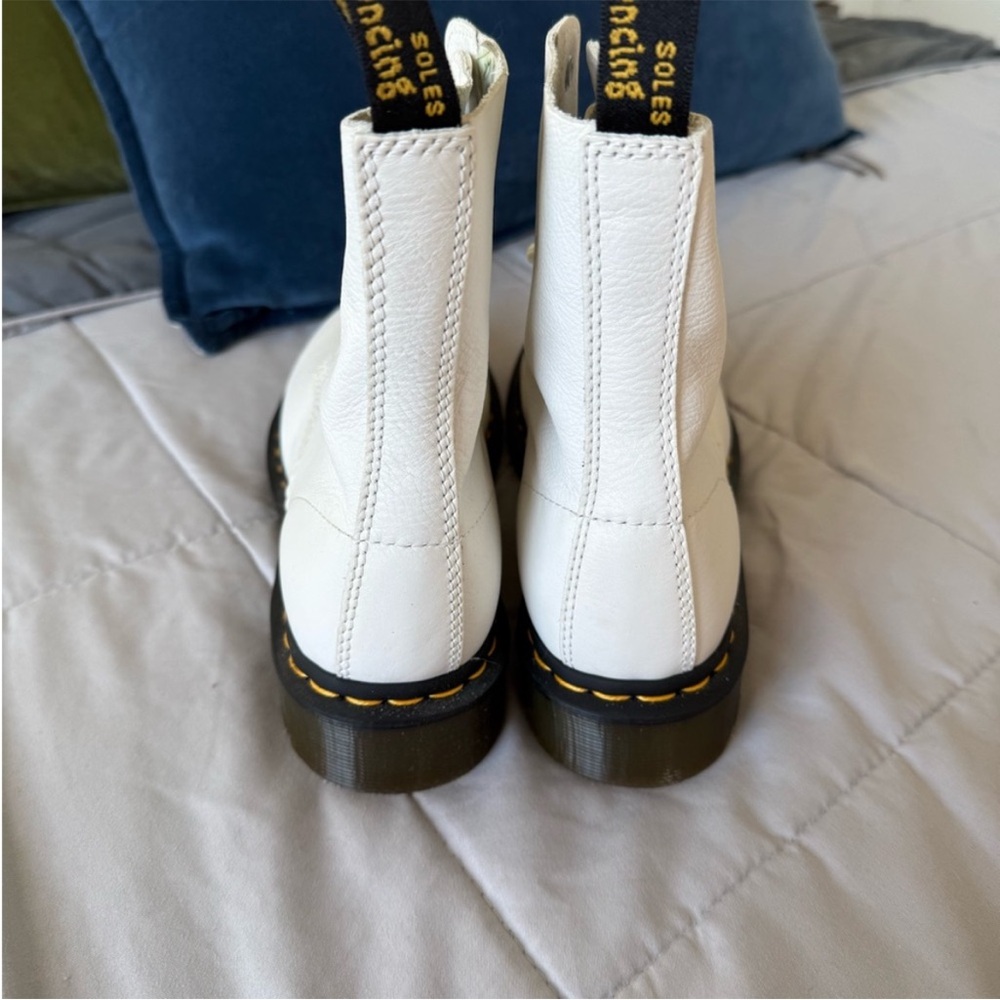 Dr. Martens White Combat Boots - Picture 3 of 7